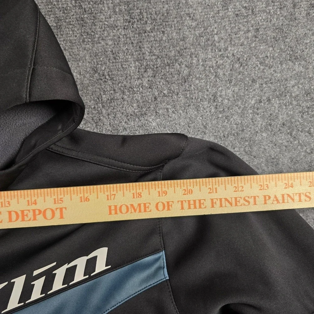 Klim Soft Shell Fleece Lined Hooded Jacket Men's 2XL Black Blue Snowmobile